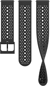 SUUNTO 22 ATH1 Watch Strap Compatible with SUUNTO Race, Vertical, 9 Peak Pro, 9 Peak, 5 Peak, 22 mm Silicone Replacement Band, S+M