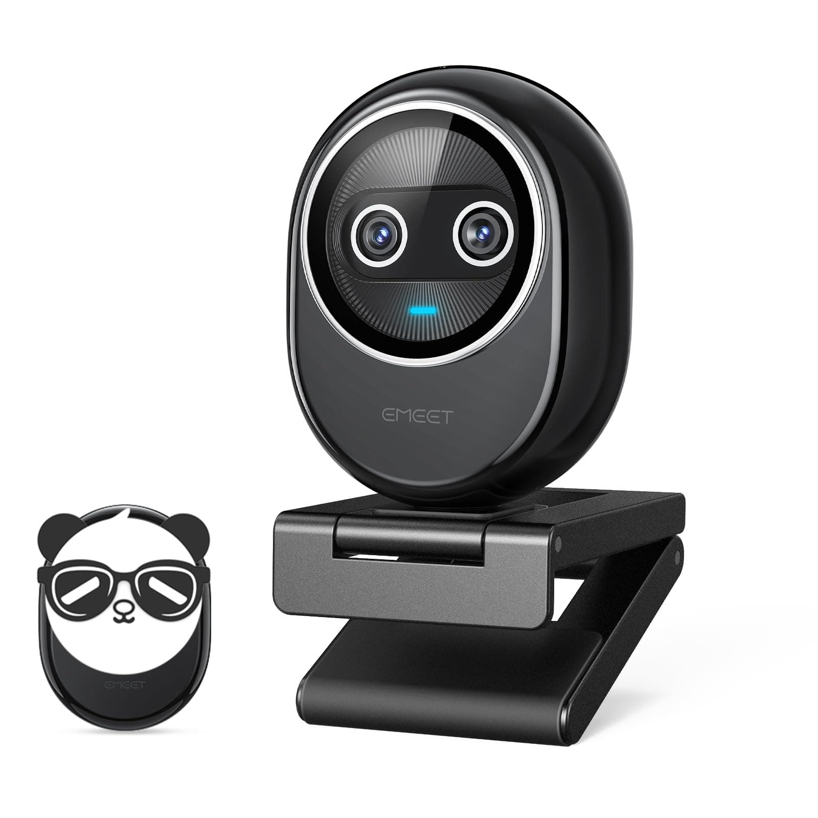 eMeet Piko+ 4K Webcam, World's First AI-Powered 4K Webcam with Dual Camera and AI Autofocus, 1/2.55" Sony Sensor, 3 Microphones and 3 Sound Modes, Ideal for Live Streaming