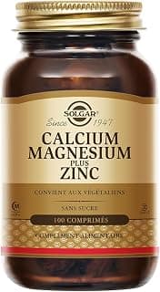 Solgar Calcium Magnésium Zinc - Os et Articulations - Fonction musculaire - Trio essentiel pour les os - Santé osseuse - Complément Alimentaire - Flacon de 100 comprimés