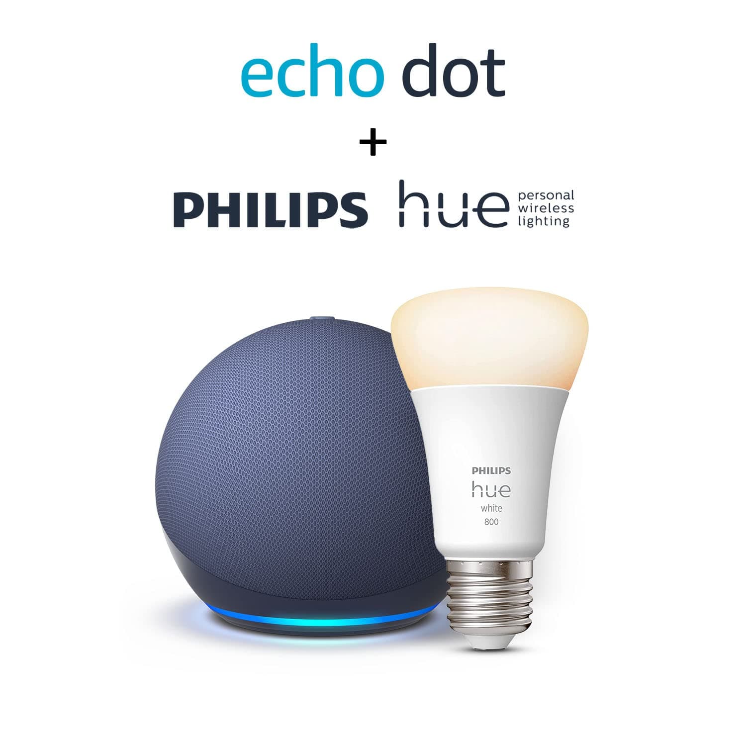 Echo Dot (5e génération) | Bleu marine + Philips Hue White ampoule connectée (E27), Fonctionne avec Alexa - Kit de démarrage Maison connectée - Image 10