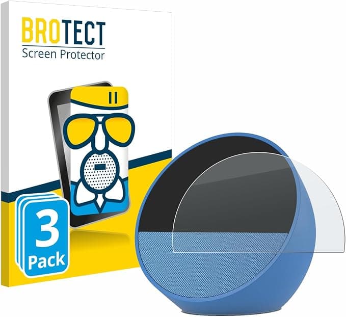 brotect Anti-Reflection Matte Glass Screen Protector for Amazon Echo Spot (2024) (3 Pieces) - 9H Glass Screen Protector - Image 1