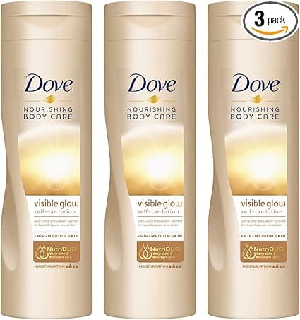 Dove 3x Dove selbstbräunende und pflegende Bodylotion für helle normal Haut je 250 ml