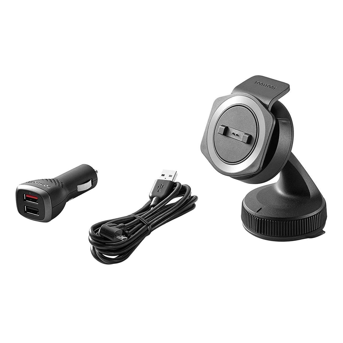 TomTom GPS Rider Car Mount Kit for All TomTom Rider GPS Motorcycles, Includes Dual High Speed Charger and Charging Cable (see compatibility list below) - Image 1