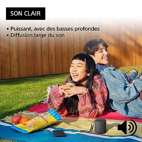 Sony SRS-XB100 - Wireless Bluetooth Speaker, Portable, Lightweight, Compact, Durable, IP67, Waterproof and Dust-proof, 16H Battery, Versatile Hand Strap, Hands-Free Calling, Black - Image 4