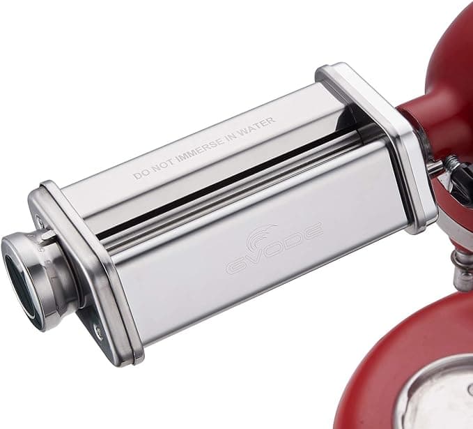 Pasta Roller for KitchenAid, Stainless Steel Pasta Roller for KitchenAid with 8 Adjustable Thickness Knobs by Gvode - Image 1