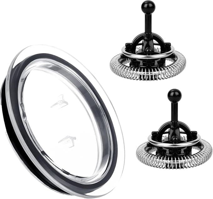 Gosknor 2 x Replacement Whisks for Milk Frother and 1 Lid, Whisks for Nespresso Aeroccino 3/4/XL and Lid for Nespresso Aeroccino 3, Practical Replacement Parts Milk Frother - Image 1