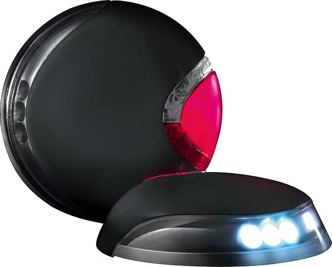 Flexi, LED Lighting System for Leashes, 1 White Front Light, 1 Red Rear Light, Scratch System, ø 7 cm, Black, Flexi New Classic, Design and New Comfort from Size S