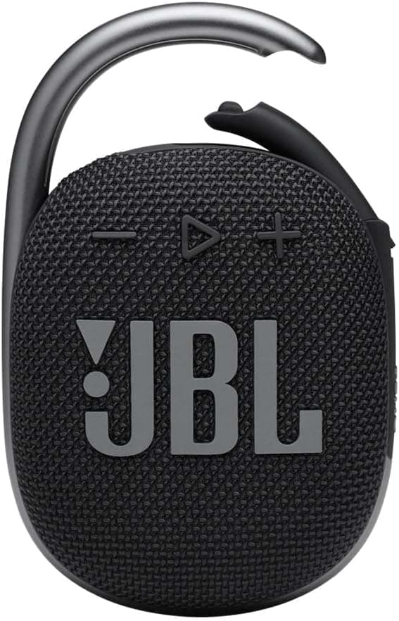 JBL JBL CLIP 4 – Enceinte Bluetooth portable et légère avec mousqueton intégré – Étanche à l’eau et à la poussière – Autonomie 10 hrs – Noir