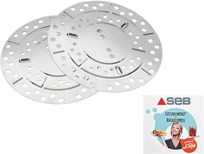 Seb Stainless Steel Sterilisation Kit + Recipe Book, Protects and Stabilises Jars, Slow Cooker Accessory, Compatible with Clipso Easy&Perfect X9070101 Pressure Cookers - Image 1