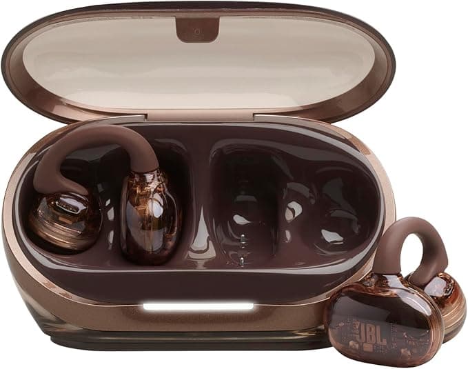 JBL Soundgear Clips True Wireless Open Earbuds, SonicArc Design, Up to 32 Hours of Total Battery Life, IP54 Water and Dust Resistant, JBL OpenSound Technology, Ghost Copper - Image 1