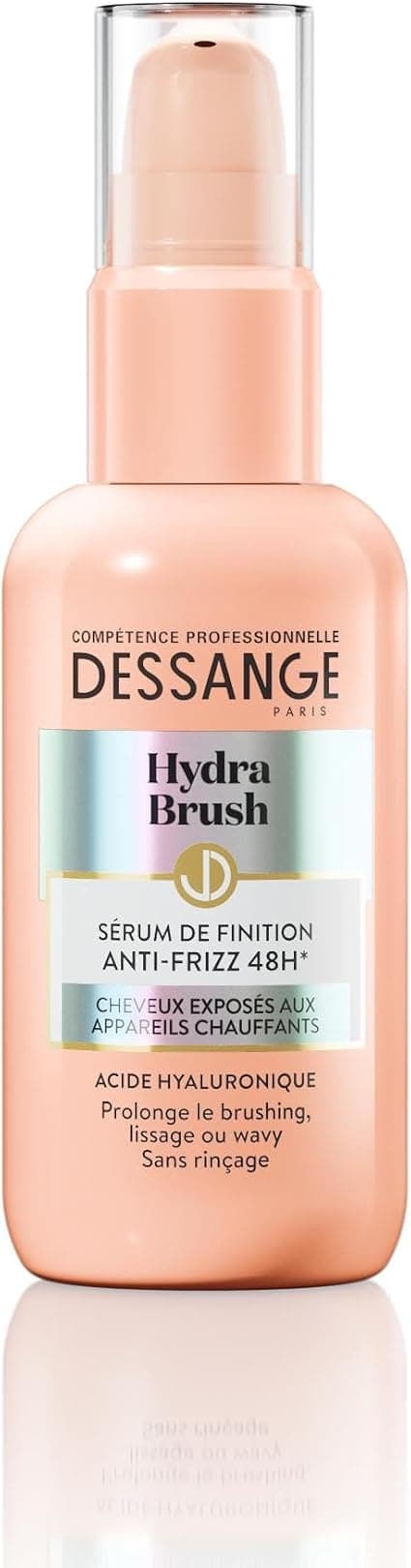 DESSANGE - Hydra-Brush Anti-Frizz Finishing Serum 48H - Formula Enriched With Hyaluronic Acid* - Extends Blow-drying - For Hair Exposed to Heated Devices - No Rinse - 100ml - Image 1