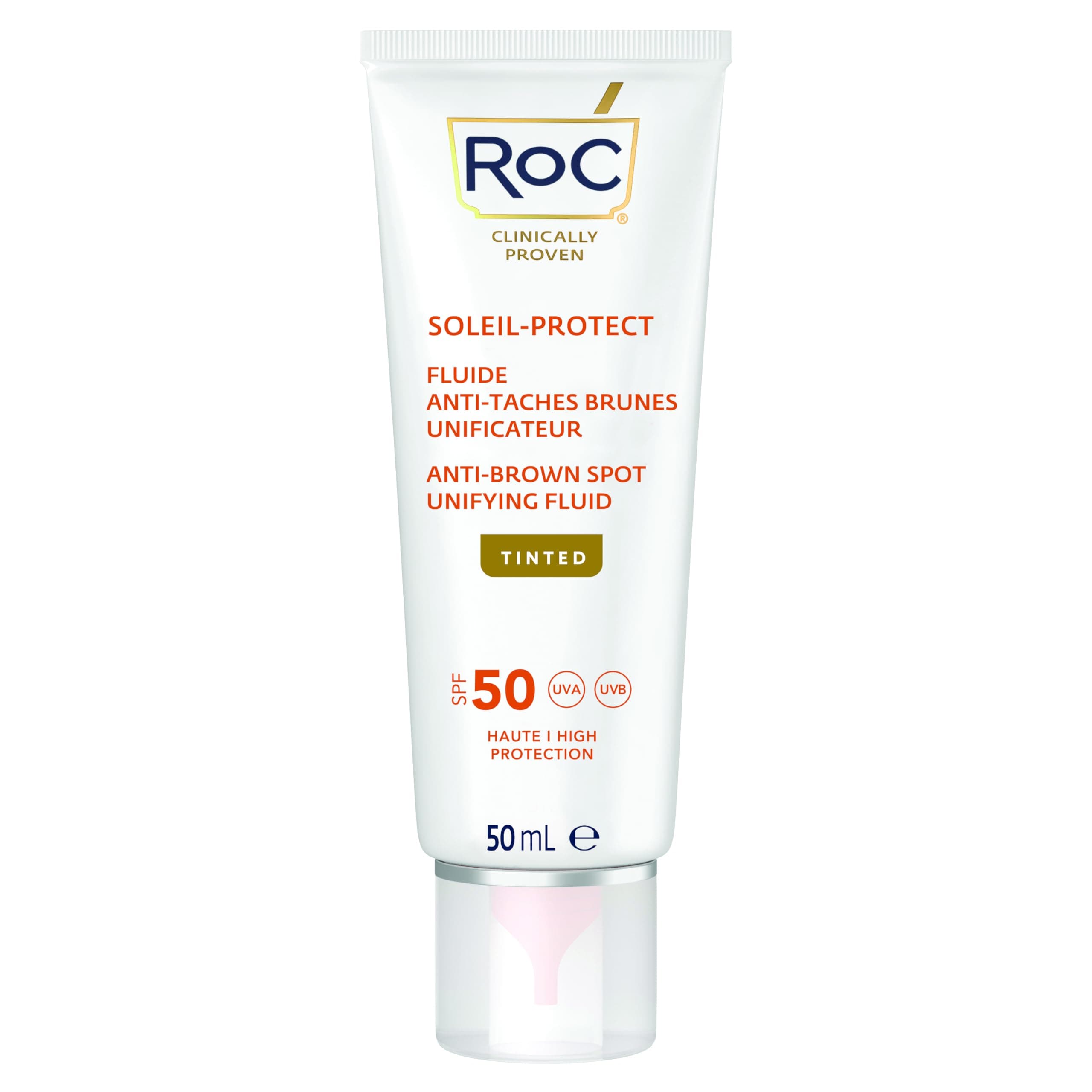 RoC - Soleil-Protect Fluide Anti-Taches Brunes Teinté Unificateur SPF 50 - Hydratant pour le Visage - Filtres Anti-UVA et Anti-UVB - Vitamine C - 50 ml - Image 5