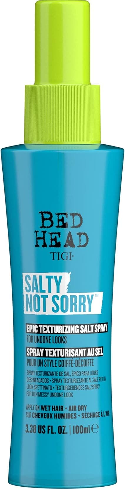 Bed Head by TIGI Salty Not Sorry Sea Salt Spray, Salt Texturizer For Hairdress-Messy Style 100ml - Image 1