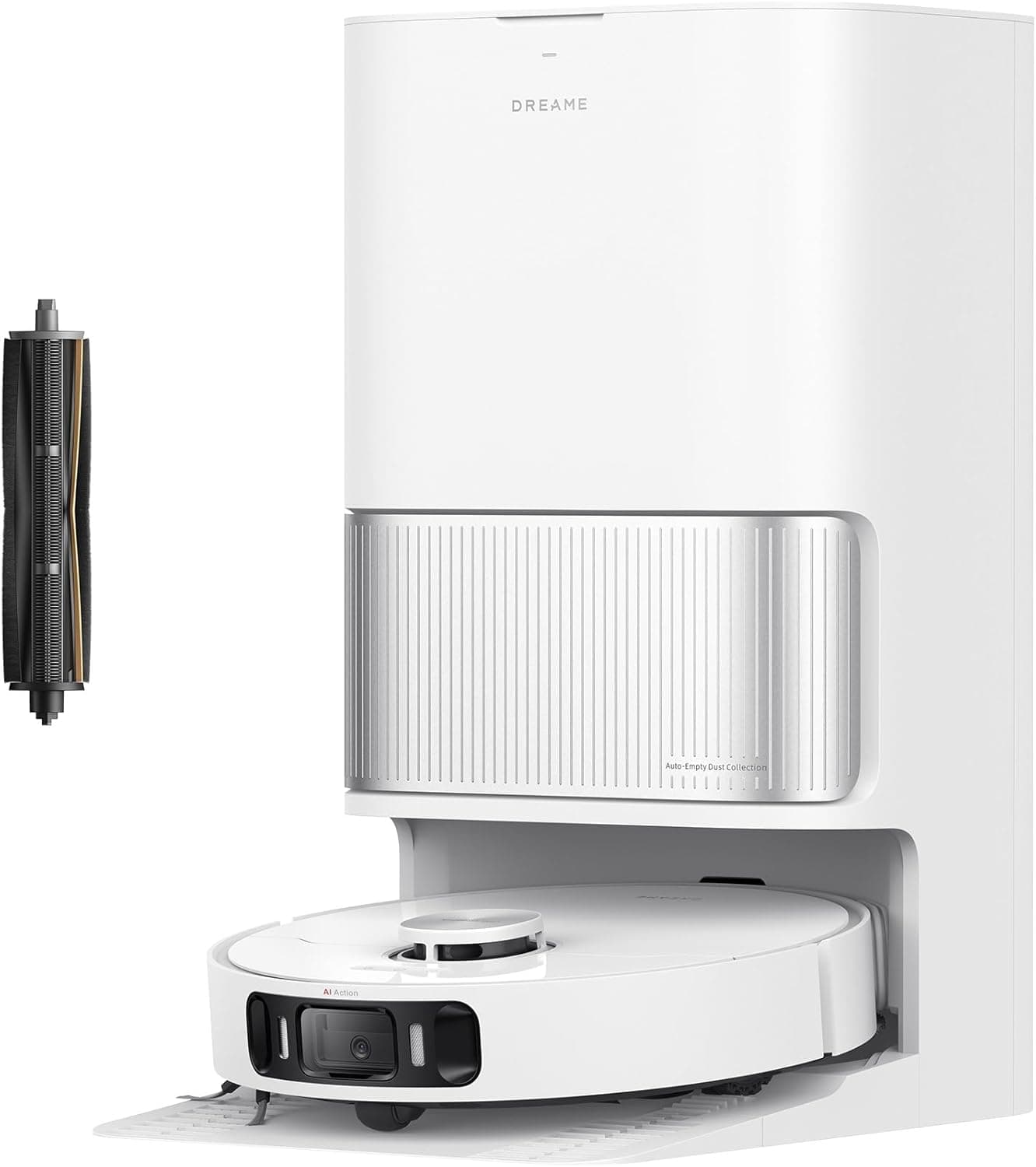 dreame L40 Ultra AE Robot Aspirateur et Serpillière Autonome, 19 000 Pa Aspiration Puissante, Nettoyage Sec-Humide, Dock Tout-en-1 Vidange Automatique, 2 Brosses Incluses