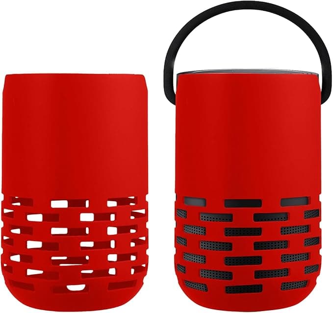 kwmobile Speaker Case Compatible with Bose Portable Home Speaker - Protective Cover for Mini Speaker in Silicone - Red