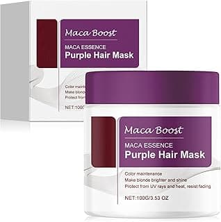 Masque capillaire au collagène violet, à l'essence de maca, réparateur à l'acide hyaluronique, neutralise les tons jaunes, répare les dommages capillaires