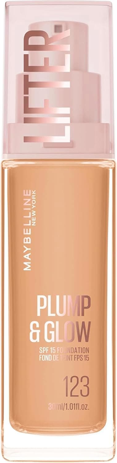Maybelline New York Lifter Plump & Glow - Foundation - Plumps & Brightens Instantly - Even, Lifted & Radiant Finish - Shade 125 - 30ml - Image 1