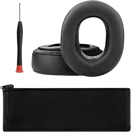 Geekria Replacement Ear Pads + Headband for Sony MDR-HW700, MDR-HW700DS Headphones - Black - Image 1