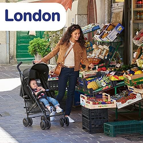 Chicco London Up Lightweight Compact Pushchair with Tilting Backrest with Protective Clamp, Folding Umbrella – From Birth to 15 kg – Matrix – 104 x 46.5 x 83 cm - Image 3