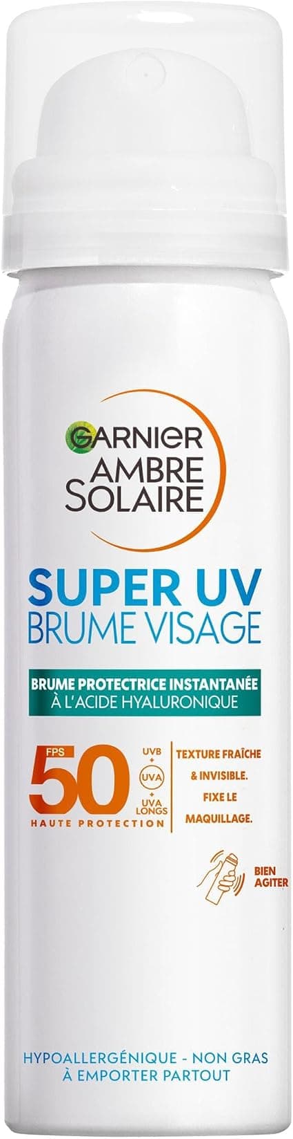 Garnier Ambre Solaire Super UV - Instant Protective Sun Mist Face and Neck - Protection & Anti-Pollution - For All Skin Types - 75 ml - Image 1