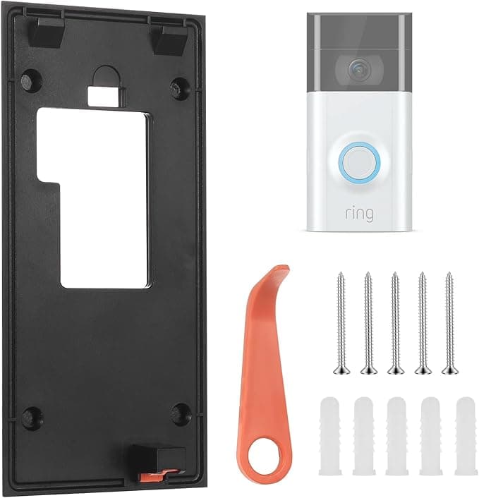 1 lot pour support de sonnette Ring sans perçage, support adhésif pour sonnette Ring Doorbell pour nouvelles batteries de porte vidéo (version 2024), accessoires, supports de porte adhésifs