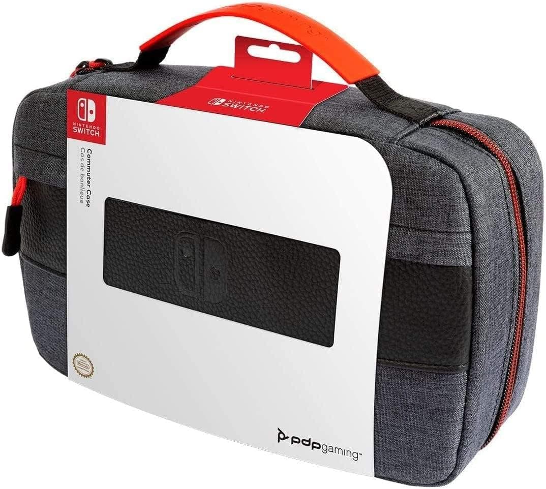Pdp Gaming Licence Officiel Switch Commuter Case - Elite Edition - Semi-Hardshell Protection - Protective Pu leather - Holds 14 Games - Works avec Switch Oled And Lite - Fine pour Travel