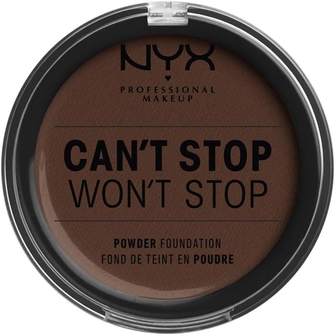NYX Professional Makeup Compact High Coverage Can't Stop Won't Stop Foundation, Matte Finish, Shine Control, Long-Lasting Hold, Tint: Deep Espresso - Image 1