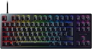Razer Huntsman Tournament Edition - Clavier de jeu mécanique (clavier compact avec commutateurs opto-mécaniques linéaires les plus rapides, touches en PBT, éclairage RGB Chroma)