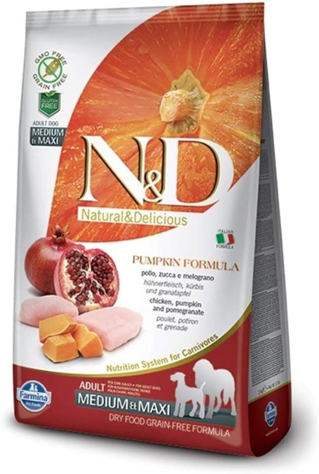 Farmina N&D GF PUMPKIN Chicken & Pomegranate Adult Medium&Maxi KG.12