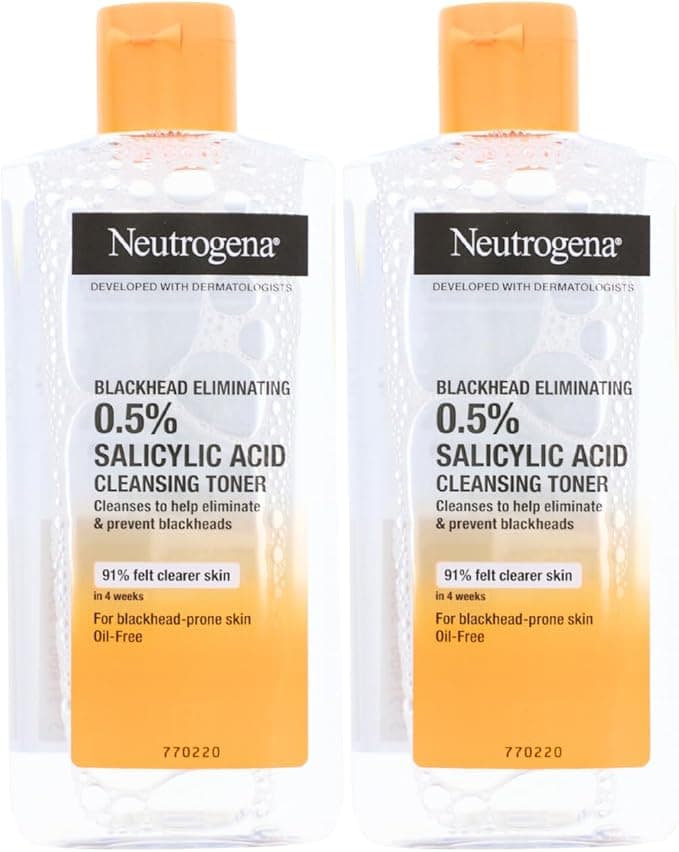 2 x Neutrogena Blackhead Eliminating Cleansing Toner 200 ml each