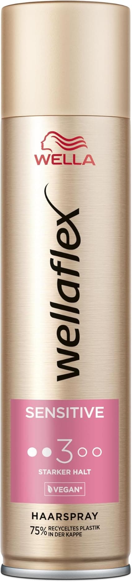 Wellaflex Sensitive Hair Spray for Women - Strong Hold Up to 48 Hours - Fragrance Free - Gentle on Scalp - Dermatologically Tested - Vegan Formula - Hold Degree 3-250 - Image 1