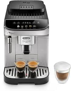 De'Longhi Magnifica Evo, Coffee and Cappuccino Machine with Grain Grinder, ECAM292.33.SB, Silver [Amazon Exclusive]