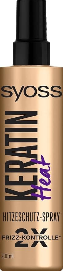 Syoss Heat Protection Spray 230 °C Keratin Heat Spray (200 ml) Heat Protection Spray up to 230 °C with Frizz Control for Long Lasting Styling - Image 1