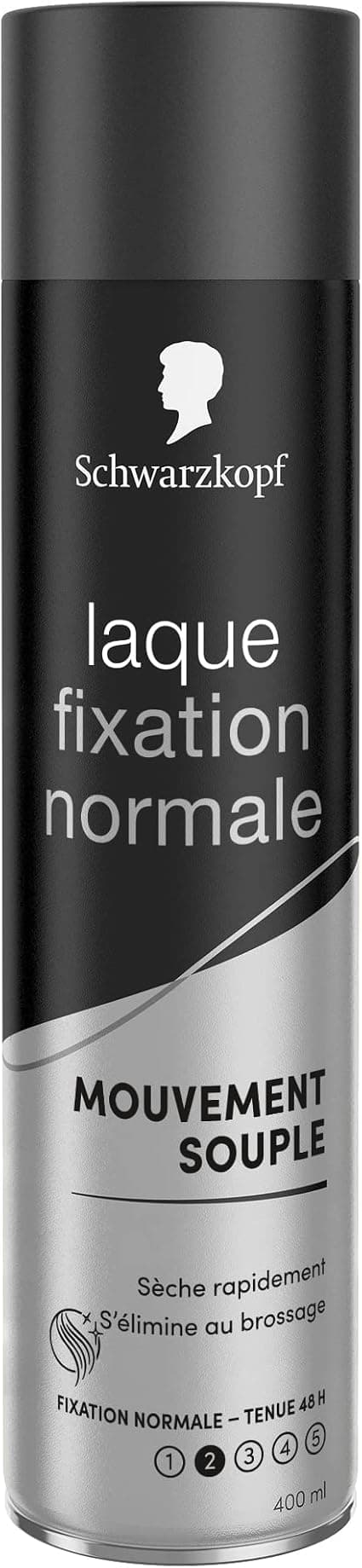 Schwarzkopf – Hairspray – Normal Hold – Soft Movement – Natural Result – Dries Quickly – Does Not Stick – Can Be Removed by Brushing – 48H Hold – 400 ml, None, 1 g (Pack of 1) - Image 1