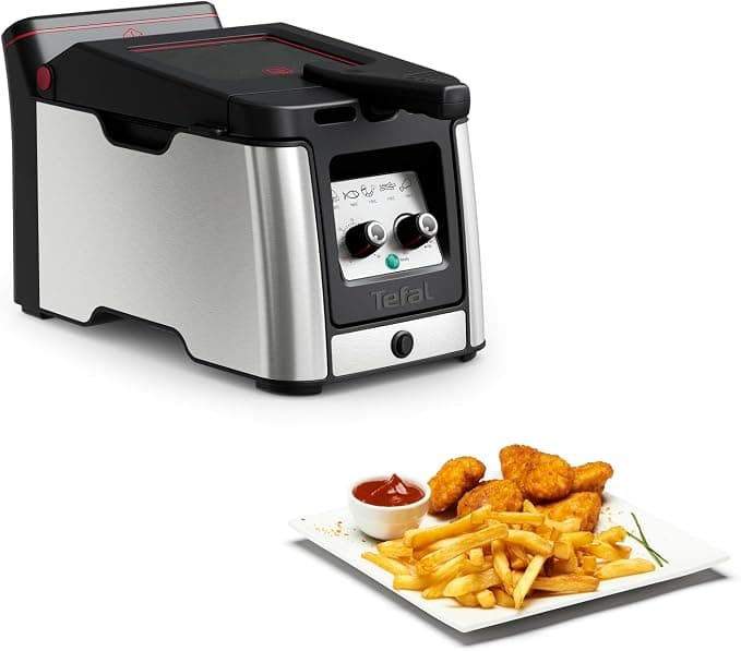 Tefal Clear Duo FR600D10 Oil Deep Fryer, Less Smoke and Odour, Adjustable Temperature, 30 Minute Timer, Large Capacity, Removable Parts Dishwasher Safe - Image 1