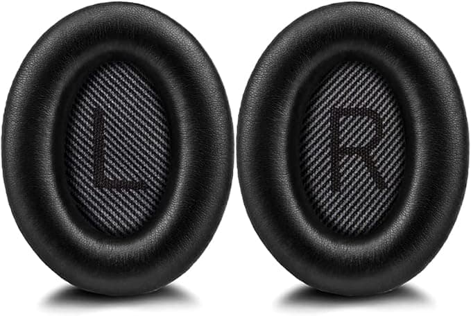 Bose Ear Pads, Professional Replacement Ear Pads for Bose QuietComfort QC35/QC35 II Headphones, Acoustic Memory Foam and Protein Leather (Black, 1 Pair)