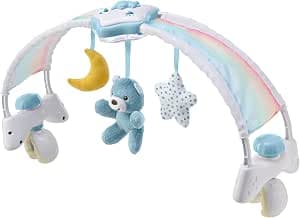 Chicco Rainbow Arch Development Game 2 in 1 Compatible with Next2Me Bed, Crib Panel with Rainbow Arch and Night Light with Music and Pendants - Baby Toy 0+ Months, Blue