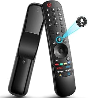 AN-MR22GA Voice Magic Remote Control for LG TV 2018-2024, MR24GA MR23GA MR22GA MR21GA MR20GA Replacement Magic Remote Control with Voice Function and Pointer for LG Magic Remote