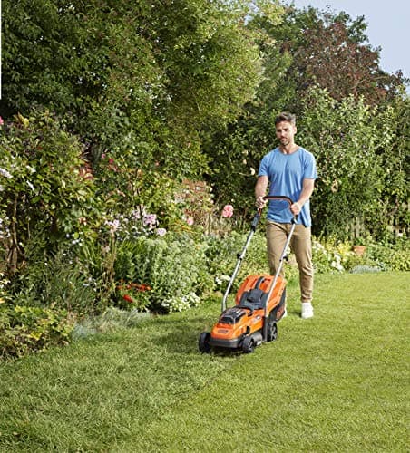 BLACK+DECKER Mower - 18V - 33 cm - Garden up to 350 m² - Mulching Function - 5 Adjustable Cutting Heights - 35 L - Pram Shaped Handle - 2 Batteries and 1 Charger - BCMW3318L2-QW Orange/Black - Image 4