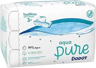 DODOT Aqua Pure Lingettes pour Bébés avec 99% Eau, 144 Pièces