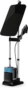 Rowenta QR2021 IXEO Power Vertical Iron with High Pressure Boiler and Integrated 3-Position Axle, Powerful and Versatile Garment Steamer, 5.8 Bar, 2170 W, 1.1 L, Sanitising Steamer, Powerful