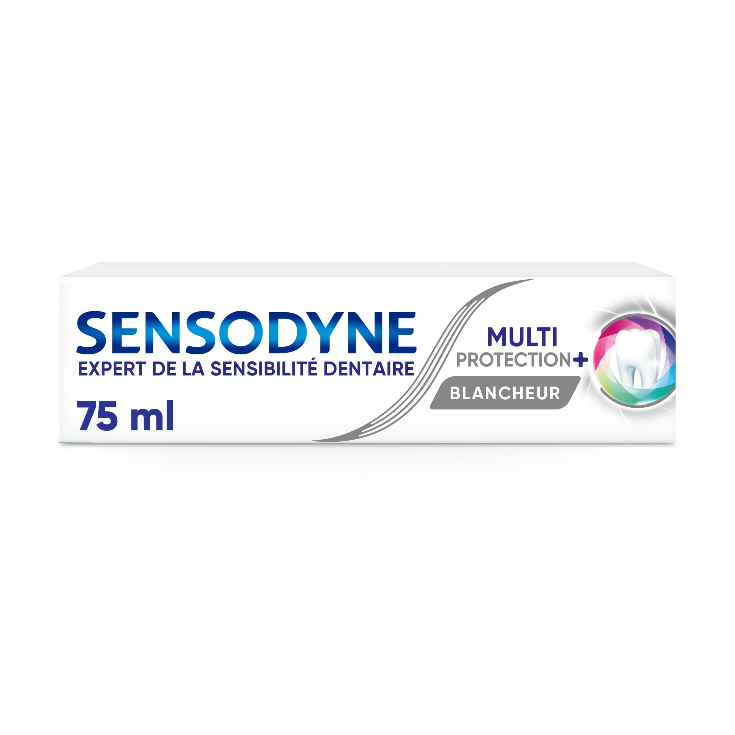 Sensodyne Dentifrice Multi-Protection Blancheur, Avec Fluorure Pour Dents Sensibles et Blanches, Aide à Soulager La Sensibilité Dentaire, 75 ml - Image 10