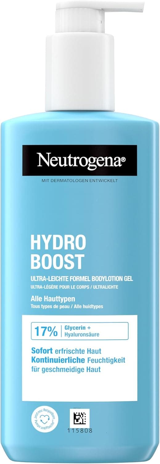 Neutrogena Hydro Boost Body Lotion Gel Formule Ultra Légère pour Peau Souple Hydratant Lotion Corps avec 17% de Glycérine + Acide Hyaluronique Gel Crème pour le Corps pour Tous Les Types de Peau - Image 1