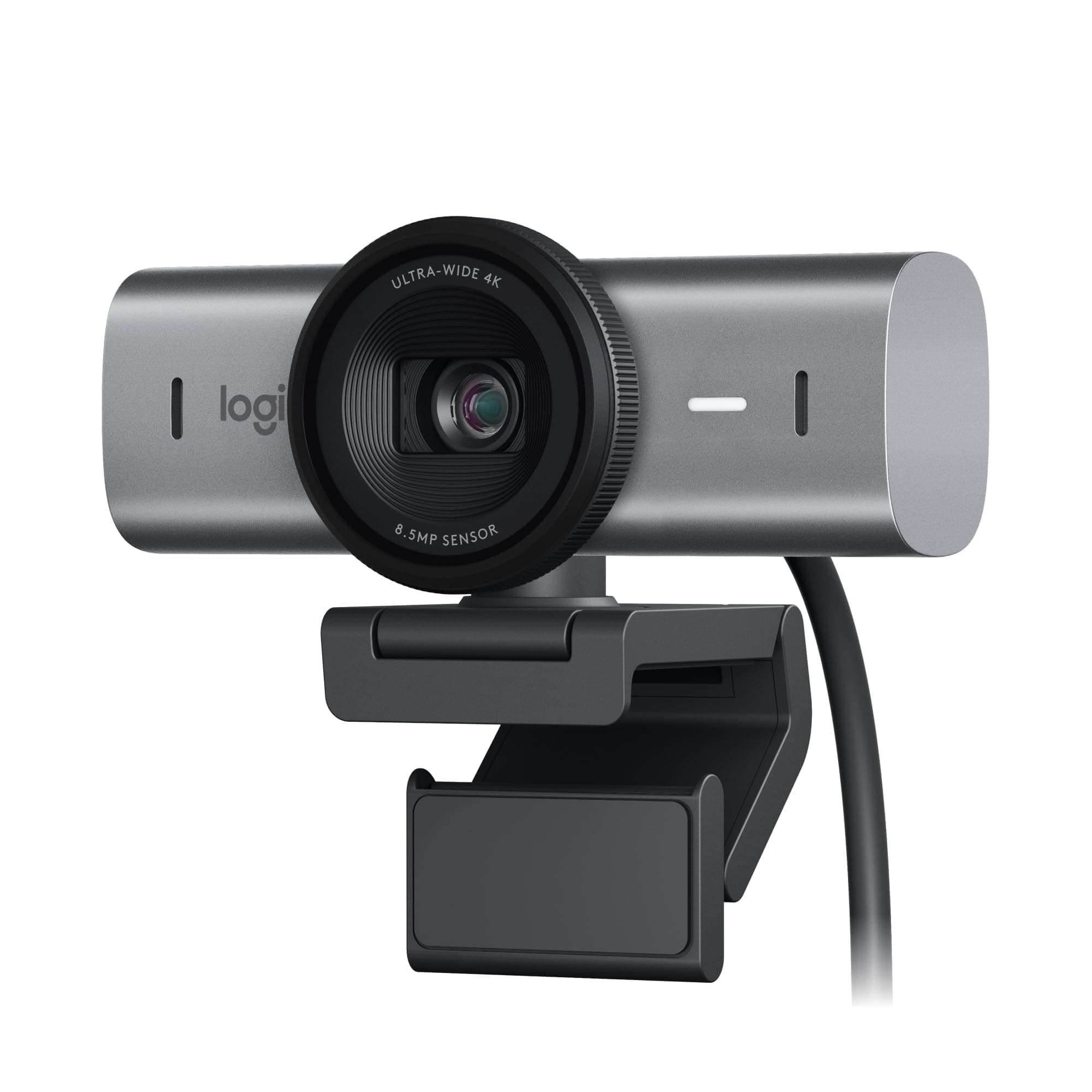Logitech MX Brio 4K Ultra HD 1080p 60fps Streaming & Collaboration Webcam, 2 Microphones with Noise Reduction, Show Mode, USB-C, Cache for Webcam, Microsoft Teams, Zoom, Google Meet, Graphite - Image 1