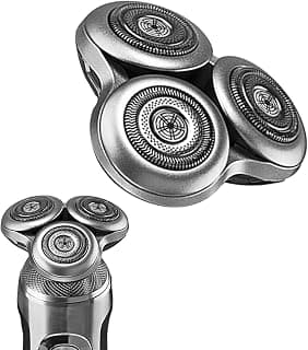 SH98 Tête de rasage de rechange complète, compatible avec Philips Norel*o Série 9000, Tête de rasage de précision avec support métallique et lames à double couche, avec brosse de nettoyage, Argent