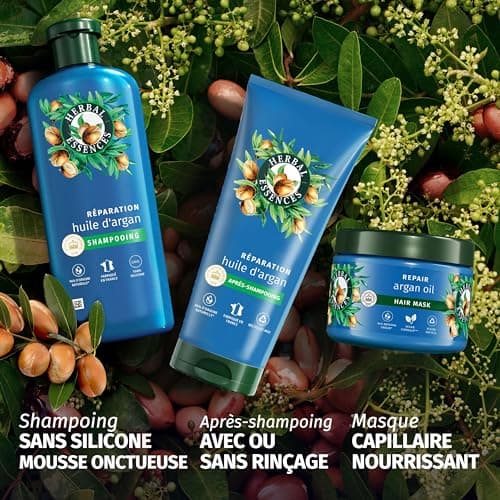 Herbal Essences Réparation Masque Huile d'Argan 500ml Cheveux Abîmés, Ingrédients d'Origine Naturelle, Sans Silicone - Image 8