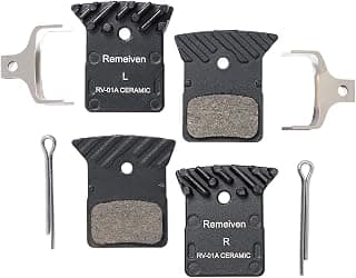 2 x Bicycle Brake Pads with Cooling Fins for Shimano 105 / GRX / SLX M7100 / XTR M9100 / DEORE XT M8100 / DURA-ACE / ULTEGRA / TIAGRA / METREA