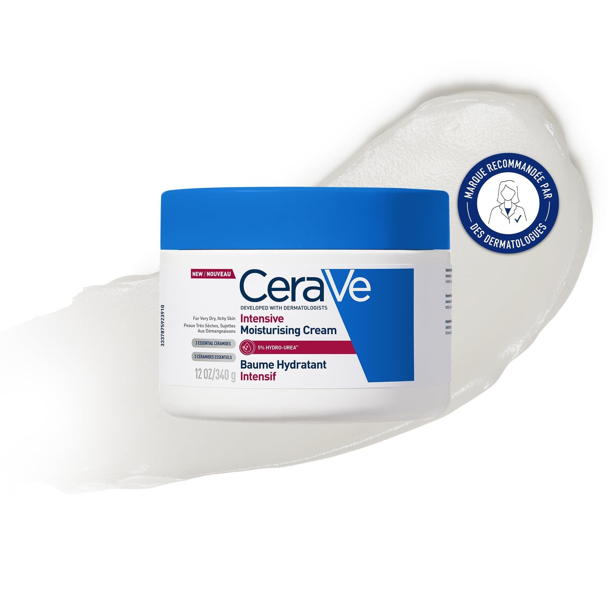 CeraVe - Intensive Moisturizing Balm Body & Face - Very Dry, Itchy Skin - 72H Hydration - Shea Butter + 3 Ceramides + Hydro-Urea Boost - Fragrance-Free, Non-Comedogenic - 340g - Image 10
