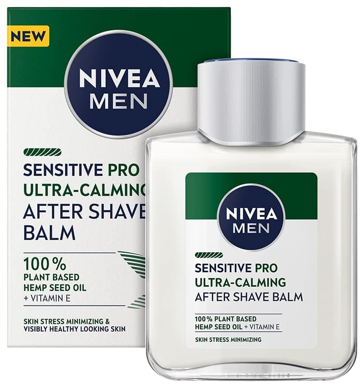 Nivea Men NIVEA MEN Sensitive Pro Soothing Aftershave Lotion for Men with Hemp Seed Oil & Vitamin E, 100 ml