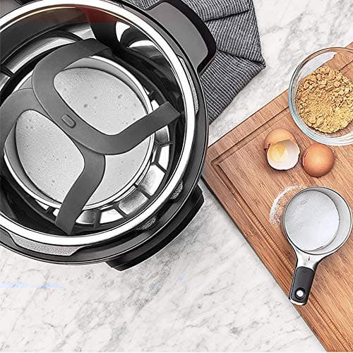 Pressure Cooker Sling, Silicone Sling Bakeware 6Qt/8Qt Instant Pot/Ninja Foodi/Multi-Function Cooker Anti-Scalding Steaming Utensils Lifter Rack, BPA Free Silicone Egg Steam Rack (Grey) - Image 7